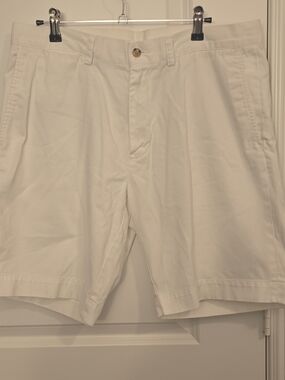 Polo by Ralph Lauren White Flat-Front Shorts
